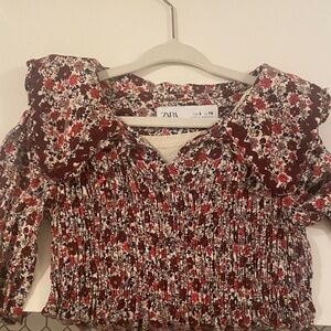 NBW Zara girls Floral Ruffled dress